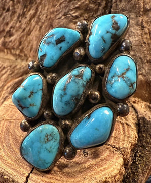 7 Stone Cluster Ring