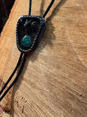 Bighorn Sheep Turquoise Bolo Tie