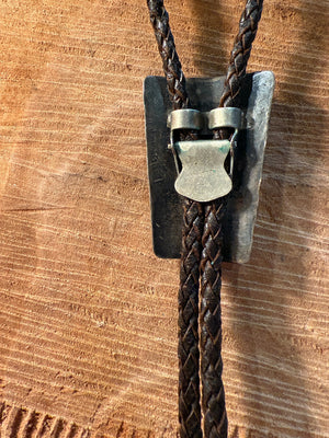 Blue Gem Channel Inlay Bolo Tie