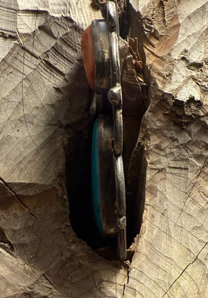 Blue Gem Turquoise Coral Pendant