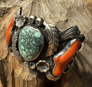 Carico Lake Turquoise Coral Cuff
