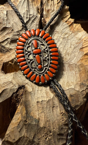 Coral Bolo Tie