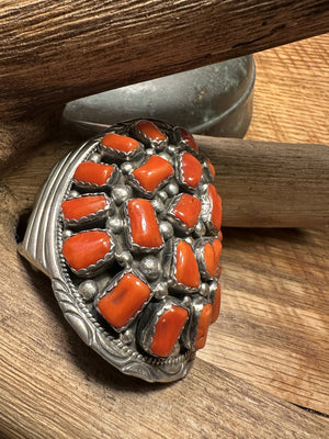 Coral Cuff Bracelet
