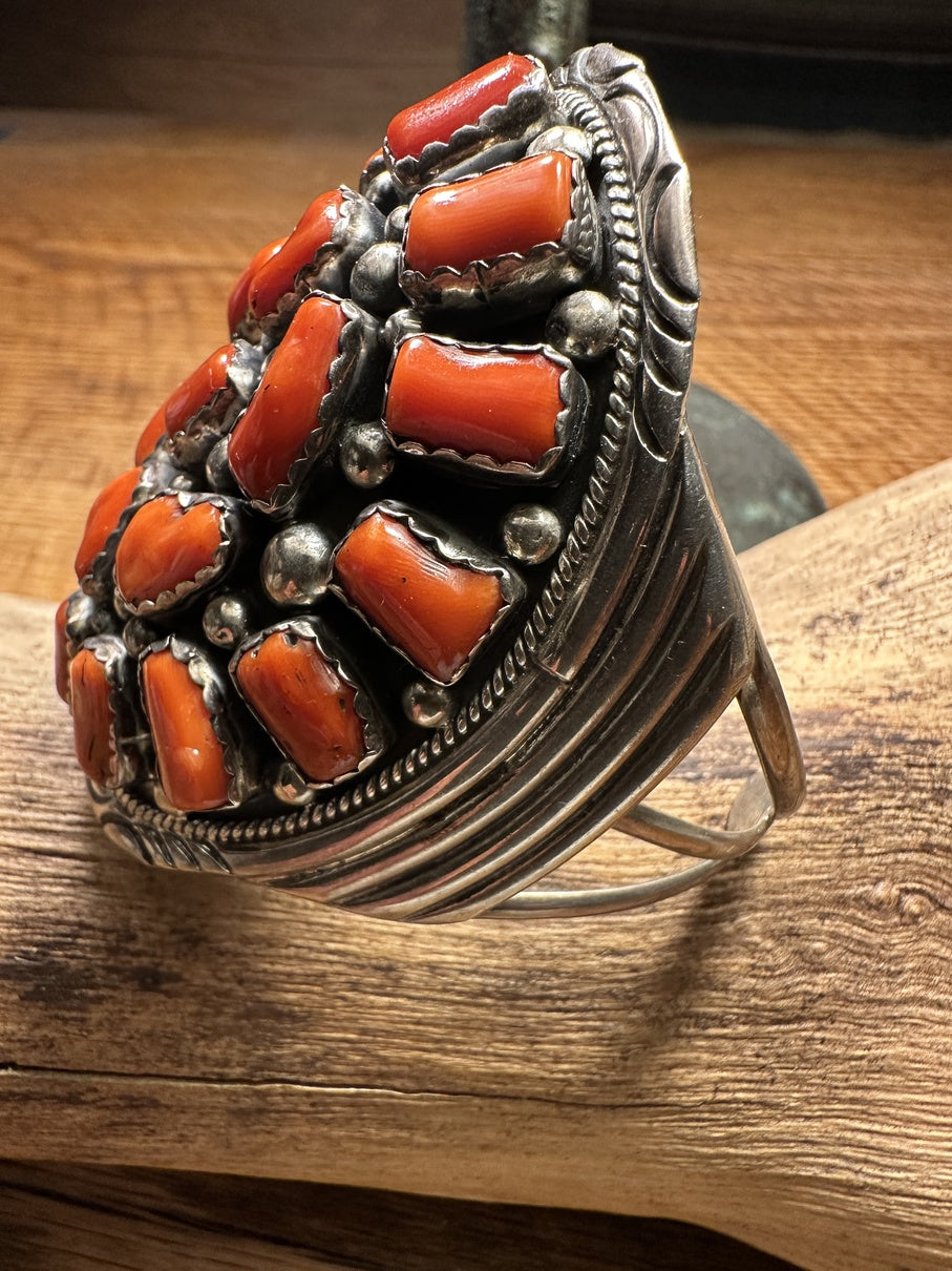 Coral Cuff Bracelet
