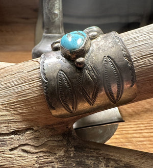 Early Seven Stone Navajo Cuff Bracelet
