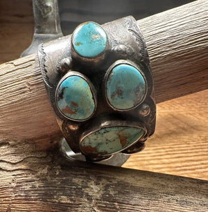 Early Seven Stone Navajo Cuff Bracelet