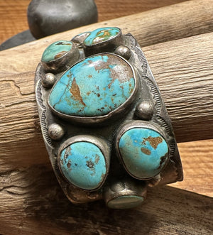 Early Seven Stone Navajo Cuff Bracelet