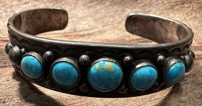 Five Stone Turquoise Bracelet