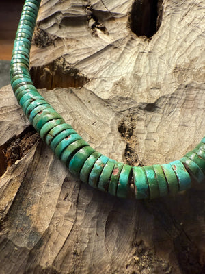 Green Turquoise Heishi Necklace