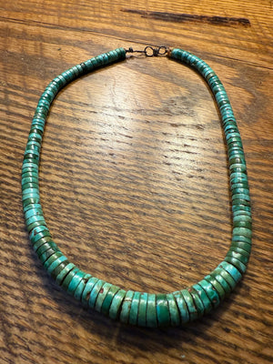Green Turquoise Heishi Necklace