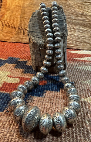 Ingot Silver Bead Necklace