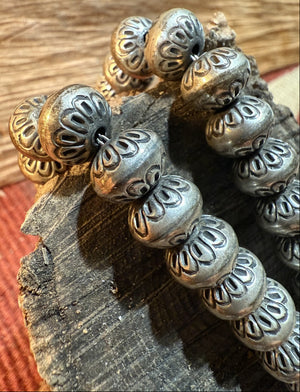 Ingot Silver Bead Necklace