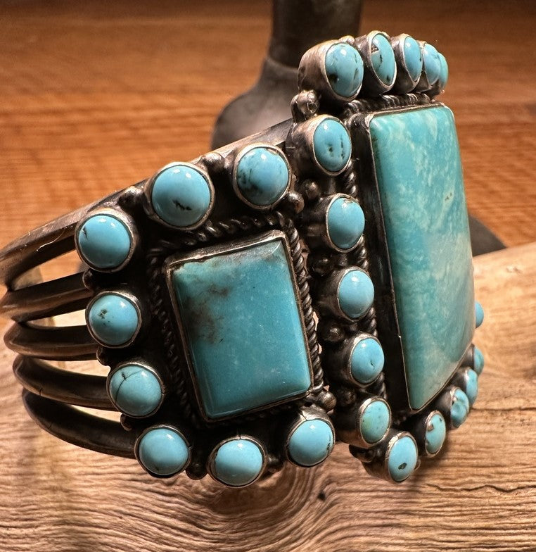 Kirk Smith 5 Band Heavy Silver Bracelet