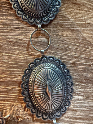 Kirk Smith Link Concho Silver Belt