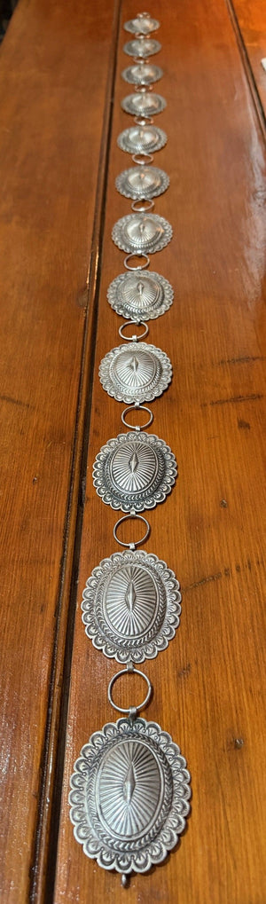 Kirk Smith Link Concho Silver Belt