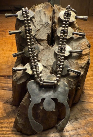 Lyre Shape Naja Squash Blossom Necklace