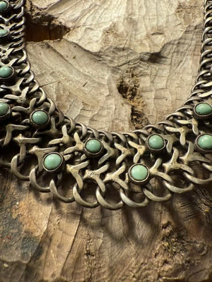 Mexico City Sterling Turquoise Link Necklace