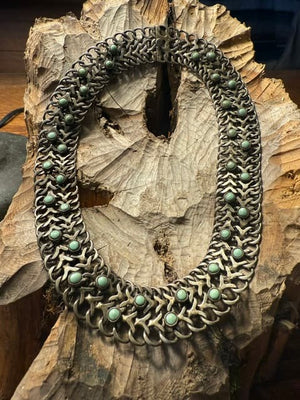 Mexico City Sterling Turquoise Link Necklace