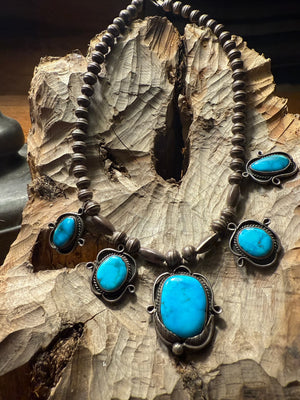 Morenci Turquoise Five-Stone Choker Necklace
