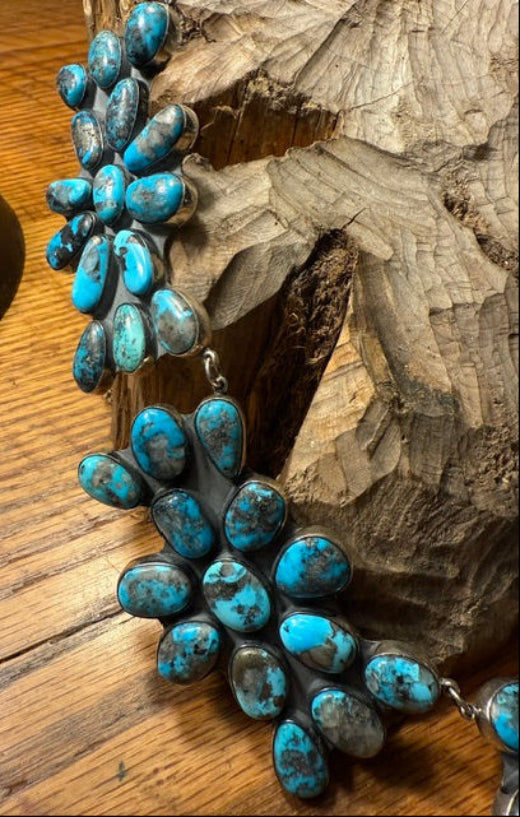 Morenci Turquoise Flower Necklace