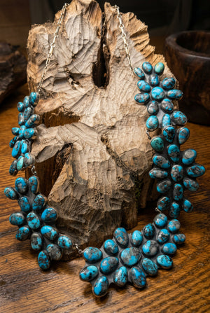 Morenci Turquoise Flower Necklace