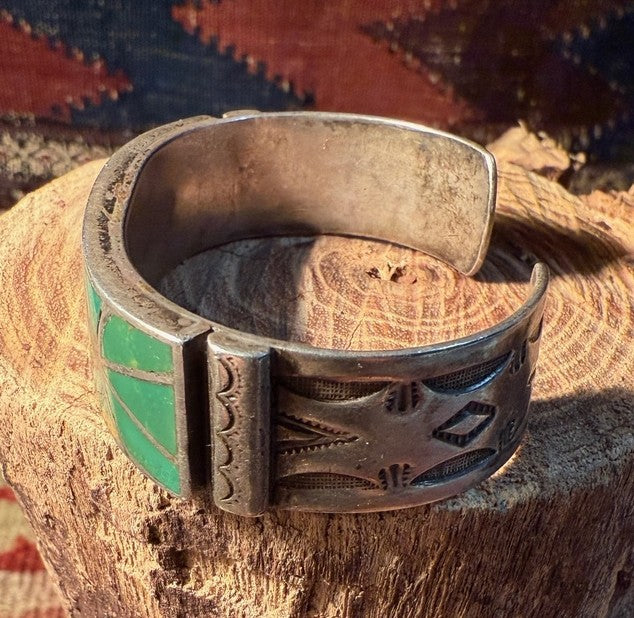 Old Green Inlay Cuff