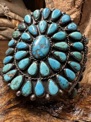 Old Zuni Cluster Turquoise Bracelet