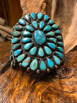 Old Zuni Cluster Turquoise Bracelet