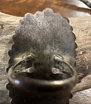 Oval Petit Point Turquoise Ring