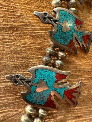 Peyote Bird Channel Inlay Necklace