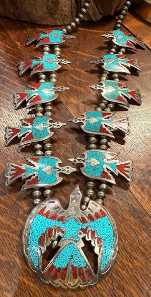 Peyote Bird Channel Inlay Necklace