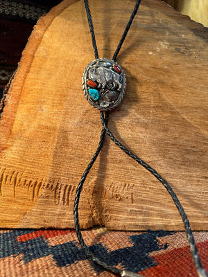 R Begay Bison Bolo Tie