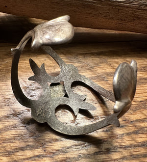 Sand Cast Blue Gem Bracelet