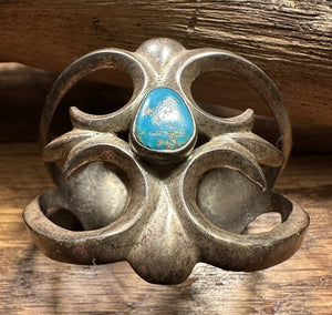 Sand Cast Blue Gem Bracelet