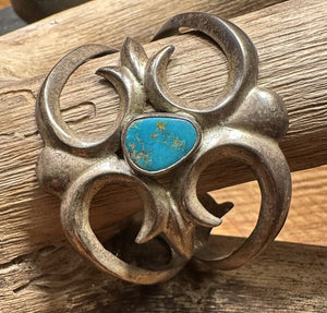 Sand Cast Blue Gem Bracelet