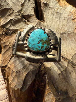 Stormy Mountain Turquoise Cuff Bracelet