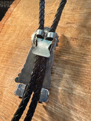 T. Henderson Sterling Silver & Turquoise Bolo Tie