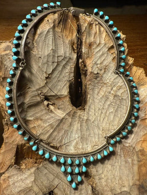 Teardrop Choker Turquoise Necklace