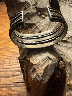 Three Stone Turquoise Cuff Bracelet