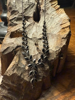 Vintage Leaf & Vine Silver Art Deco Necklace