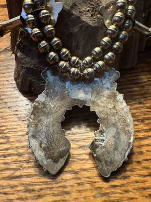 Vintage Spiny Oyster Squash Blossom Necklace