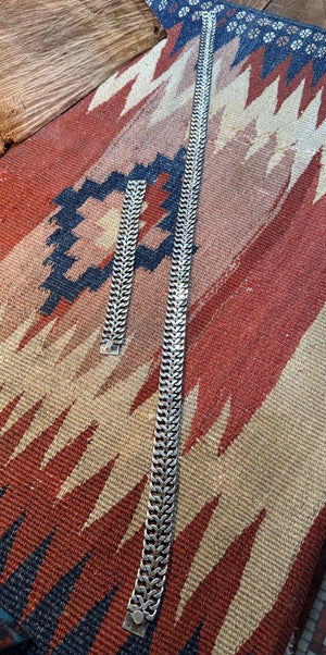 Woven Silver Jewelry Set with Necklace and Bracelet