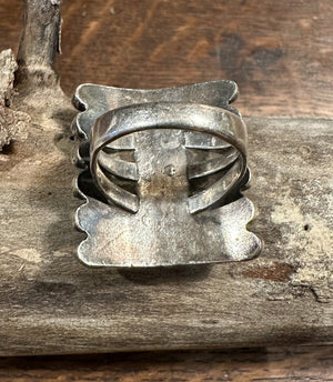 Zuni Four Row Square Ring