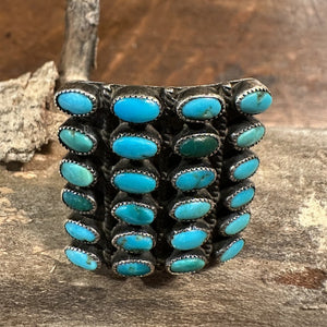 Zuni Four Row Square Ring
