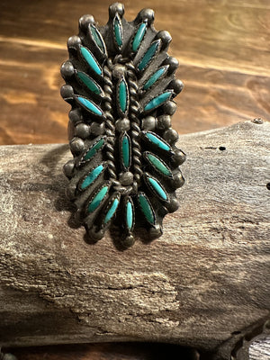Zuni Needle Ring and Earrings