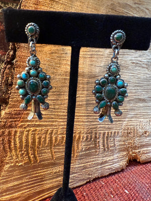 Zuni Turquoise Dangler Earrings