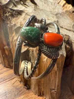 Zuni Two-Stone Cuff Bracelet
