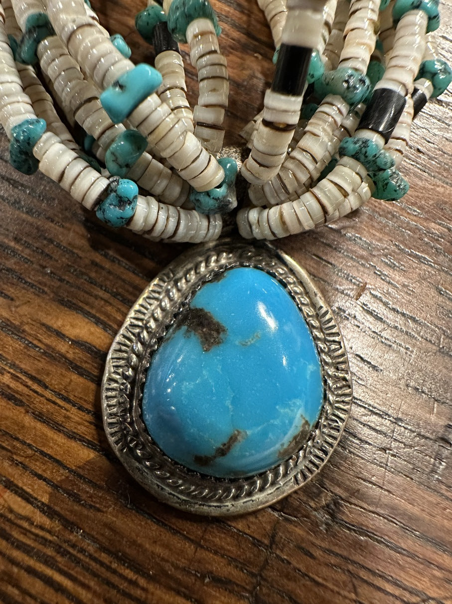 10 Strand Clam Shell Necklace