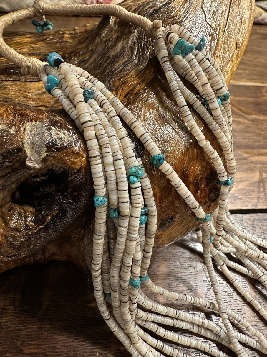 10 Strand Clam Shell Necklace