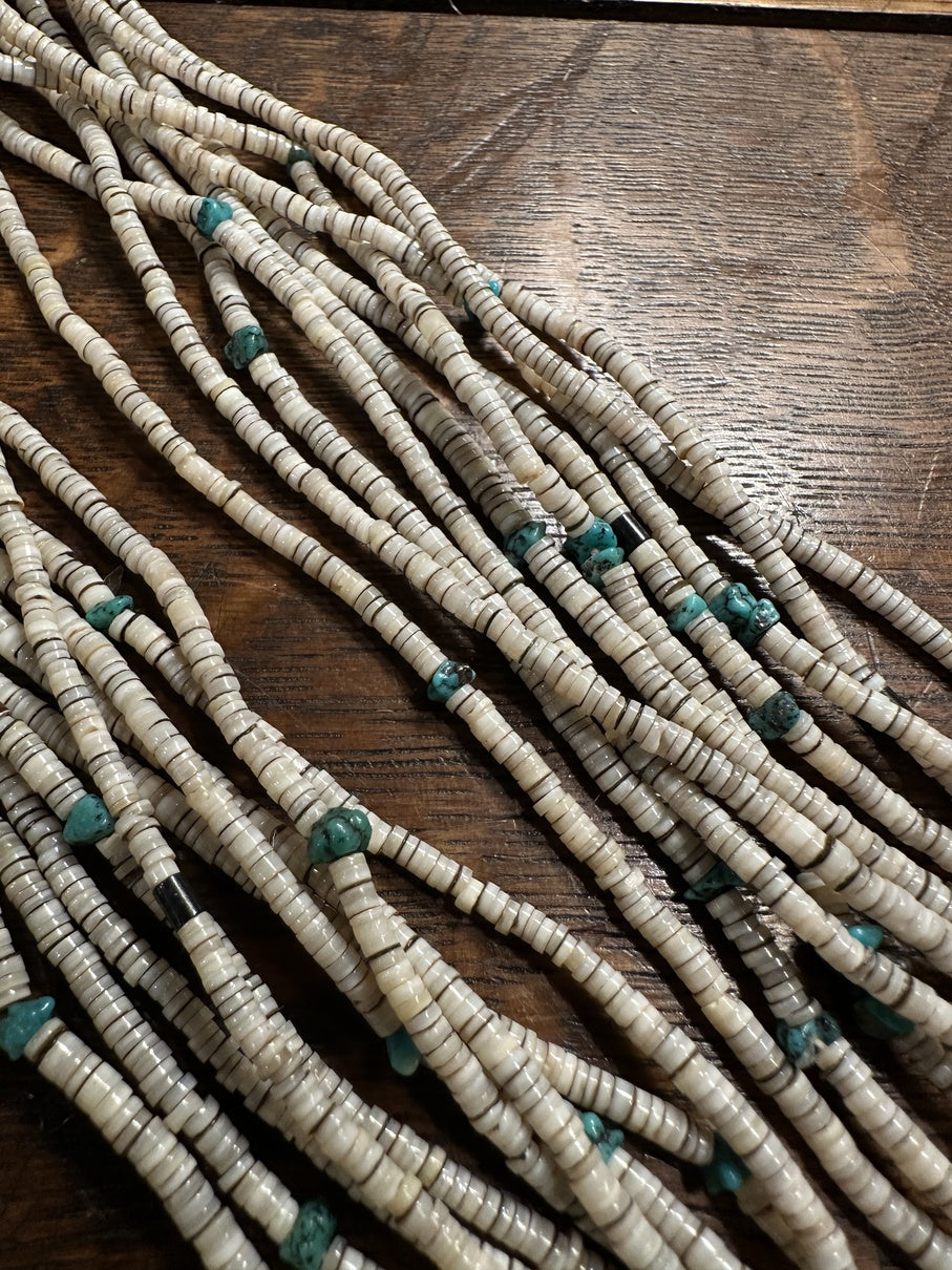 10 Strand Clam Shell Necklace